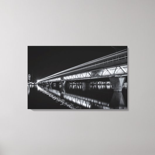 Toile Le lac Tempe Town la nuit (Recto)