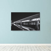 Toile Le lac Tempe Town la nuit (Insitu (Plancher de Bois))