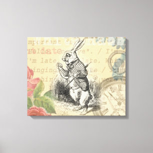 Toile Le lapin blanc Alice au pays des merveilles