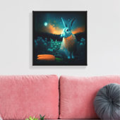 Toile Le lapin de la prospérité au clair de lune (Insitu(Salon))