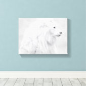 Toile le lion blanc (Insitu (Plancher de Bois))