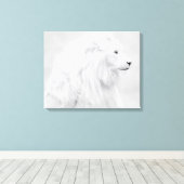 Toile le lion blanc (Insitu (Plancher de Bois))