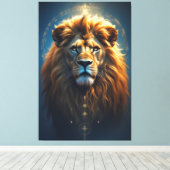 Toile Le lion cosmique - Gardien du pouvoir intérieur (Insitu (Plancher de Bois))