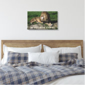 Toile Le lion est mon animal favori ! (Insitu(Chambre))