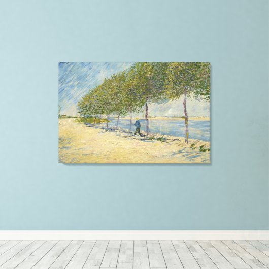 Toile Le long de la Seine Canvas (Insitu (Plancher de Bois))