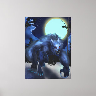 Toile Le loup-garou au clair de lune