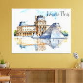 Toile Le Louvre et sa pyramide emblématique (Insitu(Salon))