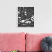 Toile Le Magicien Étudiant le Grimoire — par BurnsInHell (Insitu(Salon))