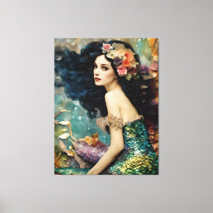 Toile Le magnifique collage de sirènes
