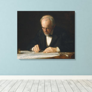 Toile Le Maître d'écriture par Thomas Eakins