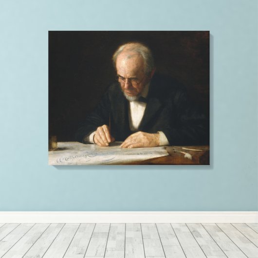 Toile Le Maître d'écriture par Thomas Eakins (Insitu (Plancher de Bois))