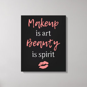 Toile Le maquillage est beauté d'art est esprit