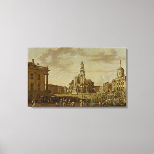 Toile Le marché Alter avec l'église de St. (Recto)