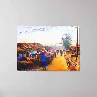 TOILE LE MARCHÉ DE MOJISOLA A GBADAMOSI OKUBULE