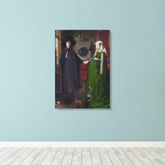 Toile Le mariage Arnolfini (par Jan van Eyck) (Insitu (Plancher de Bois))