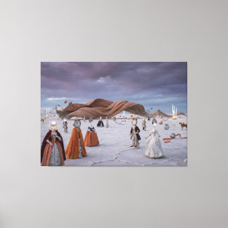 Toile Le Masque du Temps : Un Rêve Surréaliste Baroque