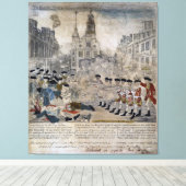 Toile Le massacre de Boston par Paul Revere 1770 (Insitu (Plancher de Bois))