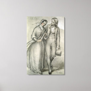 Toile Le matin du Mariage - Le départ, vers 1846
