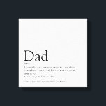 Toile Le meilleur papa papa papa papa papa papa papa pap<br><div class="desc">Personnalisez la définition pour votre père, papa, papa ou père spécial afin de créer un cadeau unique pour le jour de l'Ancien, les anniversaires, Noël ou n'importe quel jour que vous voulez montrer combien il signifie pour vous. Une façon parfaite de lui montrer à quel point il est extraordinaire chaque...</div>