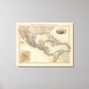 Toile Le Mexique, l'Amérique Centrale et les Caraïbe