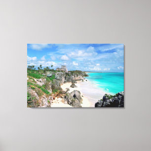 Toile Le Mexique, Yucatan, péninsule, ruines de Tulum,