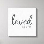 Toile Le minimaliste John 3:16 aimé (Recto)