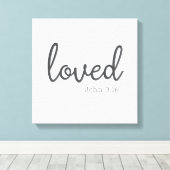 Toile Le minimaliste John 3:16 aimé (Insitu (Plancher de Bois))