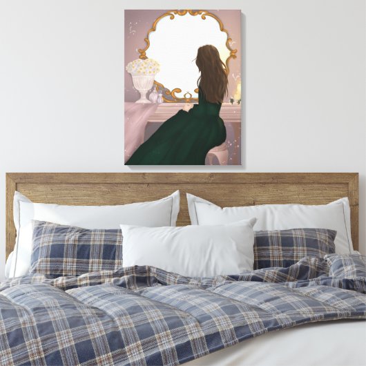 Toile Le Miroir II - Assis en pièce (Insitu(Chambre))