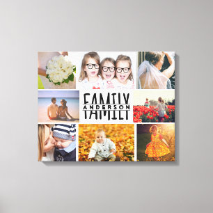 Toile Le modèle de collage de photo de la famille 8 plu