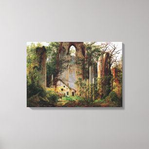 Toile Le monastère de Caspar David Friedrich ruine
