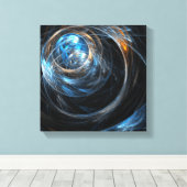 Toile Le monde de l'art Abstrait noir et blanc (Insitu (Plancher de Bois))