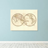 Toile Le monde en deux hémisphères (Insitu (Plancher de Bois))