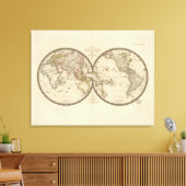 Toile Le monde en deux hémisphères (Insitu(Salon))