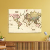 Toile Le monde sur la projection de Mercator (Insitu(Salon))