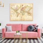 Toile Le monde sur la projection de Mercator (Insitu(Salon))