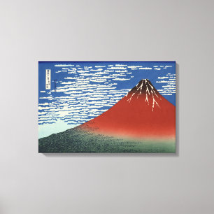 Toile Le Mont Fuji par temps clair (Fuji Rouge) (Hokusai