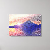 Toile Le Mont Fuji VI Sunburst Blue par Rofey (Recto)