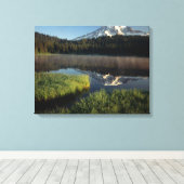 Toile Le Mont Rainier reflété dans le lac Reflection (Insitu (Plancher de Bois))