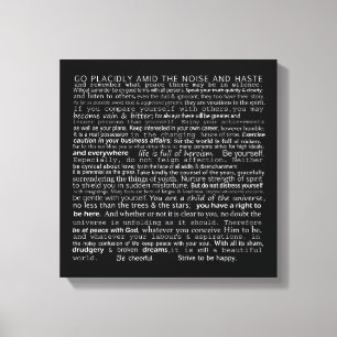 Toile Le mur de Desiderata suspendu