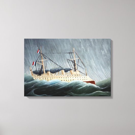 Toile Le navire dans la tempête | Henri Rousseau (Recto)