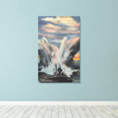 Toile Le navire de patrouille de la marine libère une ch (Insitu (Plancher de Bois))