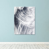 Toile Le navire suit le nord de l'océan Pacifique (Insitu (Plancher de Bois))