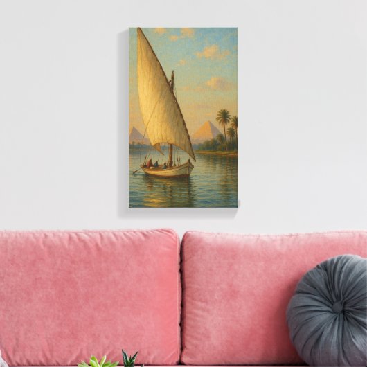 Toile Le Nil et les Pyramides à Dusk (Insitu(Salon))