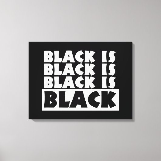 Toile Le noir est noir (Recto)