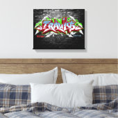 Toile Le nom de Travis en graffiti (Insitu(Chambre))