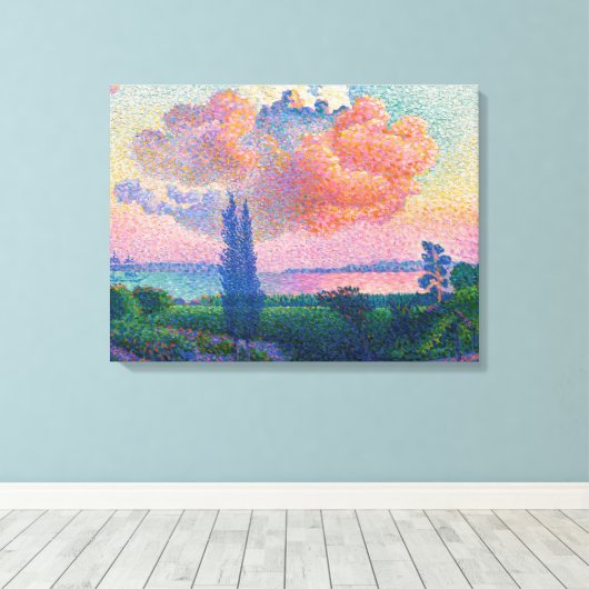 Toile Le nuage rose, tableau de Henri E. Cross, (Insitu (Plancher de Bois))