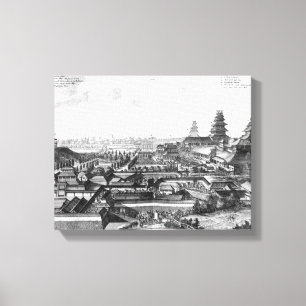 Toile Le palais impérial dans Ido, Japon