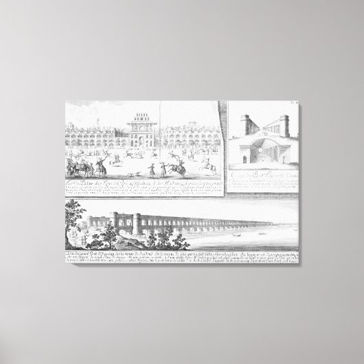 Toile Le Palais Royal d'Ispahan, Une section transversal (Recto)