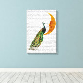 Toile Le paon sur la Lune (Insitu (Plancher de Bois))