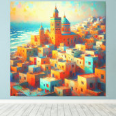 Toile Le paradis marocain au bord de la mer-Dakhl (Insitu (Plancher de Bois))